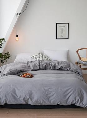 纯水洗棉被套单5件罩1.8全棉1.x2OSI被2x2.3纯色加棉大