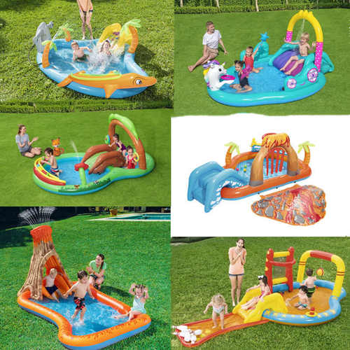 充气海洋球池滑梯水池儿童游泳池加厚钓鱼沙池喷水池家庭水池