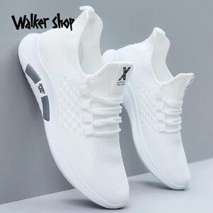 Walker shop男士休闲鞋2026新款运动鞋休闲小白鞋轻便飞织网面鞋
