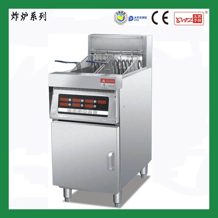 王子西厨电炸炉商用DF-EL6立式双缸双筛电脑板炸炉电热炸锅设备