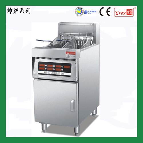 王子西厨电炸炉商用DF-EL6立式双缸双筛电脑板炸炉电热炸锅设备
