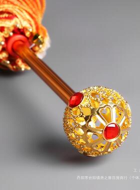 婚庆红色伞结婚女伞方出嫁新娘伞雨长刺绣古风中式婚柄礼红521伞