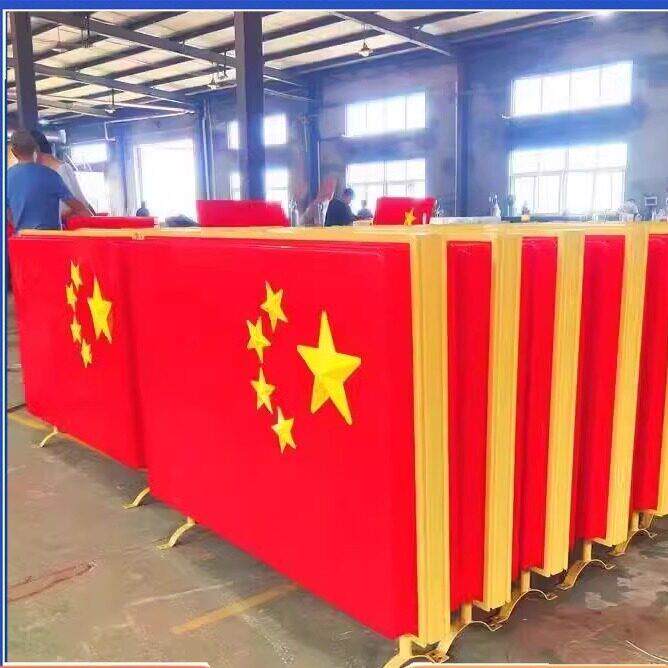 户外路灯吸塑发光国旗灯箱太阳能压克力悬挂五星红棋杆可定制