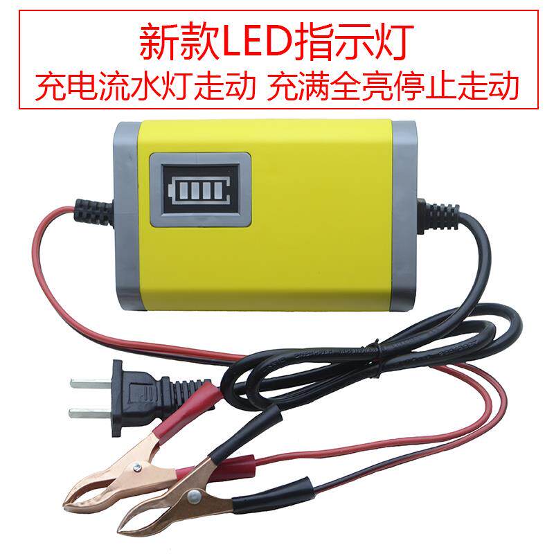 12伏踏板机车电瓶充电器智能修复干蓄电器脉冲电器充电机通用型