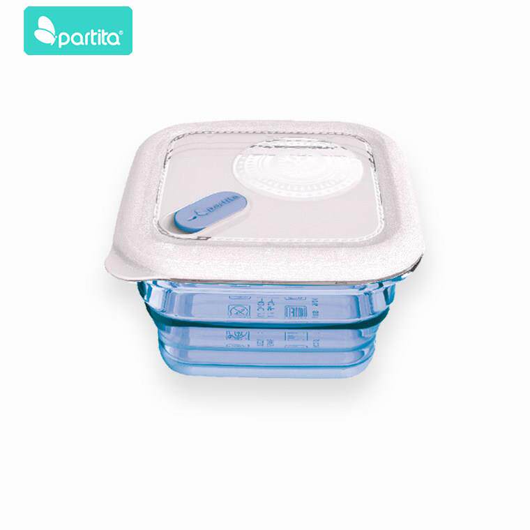 Partita矽胶折叠保鲜盒可携式旅行碗上班族饭盒专用便当盒食品级