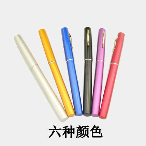 新款直销1米套装钢笔竿 金属塑料鼓轮带线冰钓竿 伸缩迷你鱼竿儿