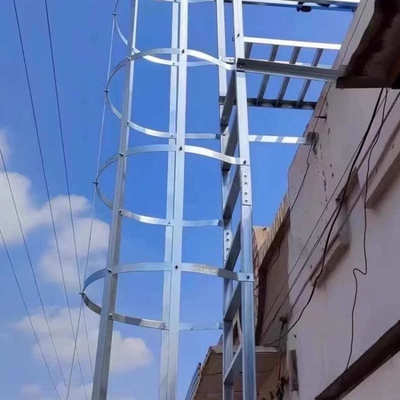 厂家镀锌爬梯护笼安全梯笼地铁站基坑爬梯 图集钢爬梯护笼加工