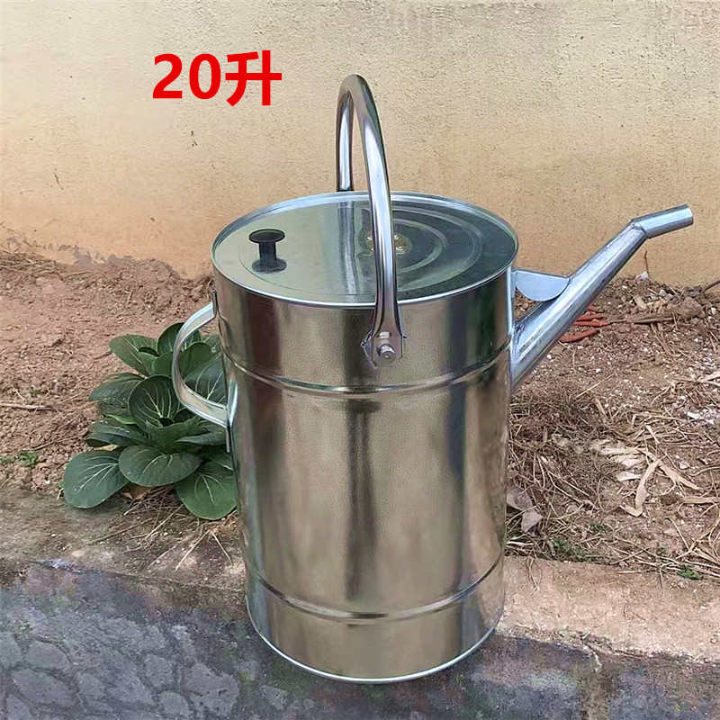 4L5L长嘴加油桶油壶镀锌白铁加油壶汽油桶备用油箱粗把手提柴油桶