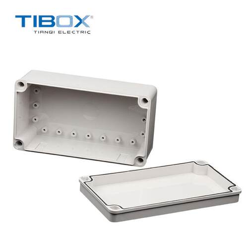 T外IBOX盖：灰色型塑料盒工厂配电IP户防箱水螺栓型塑料小接线盒