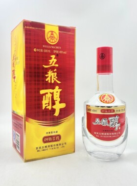2016年45度五粮醇09第三代500ml*1瓶浓香型3D打印礼品盒纯粮酿造