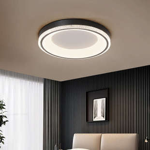 吸顶灯现代轻奢大气时尚 创意led圆形灯具网红温馨主卧房间卧室灯