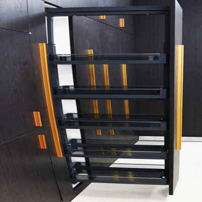 410510高深拉篮挂篮窄小空间多层式钢化玻璃拉篮冰箱旁搭配