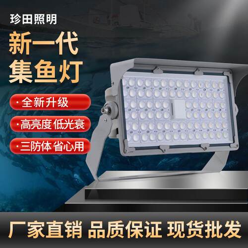 新款方形Led集鱼灯300W500W高亮聚光防水船用诱鱼聚鱼捕鱼灯厂家
