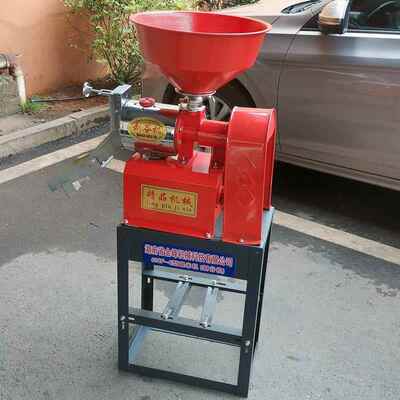 打IWF米机家用米机小v型全自动小麦脱机碾220多功能壳剥壳机磨粉