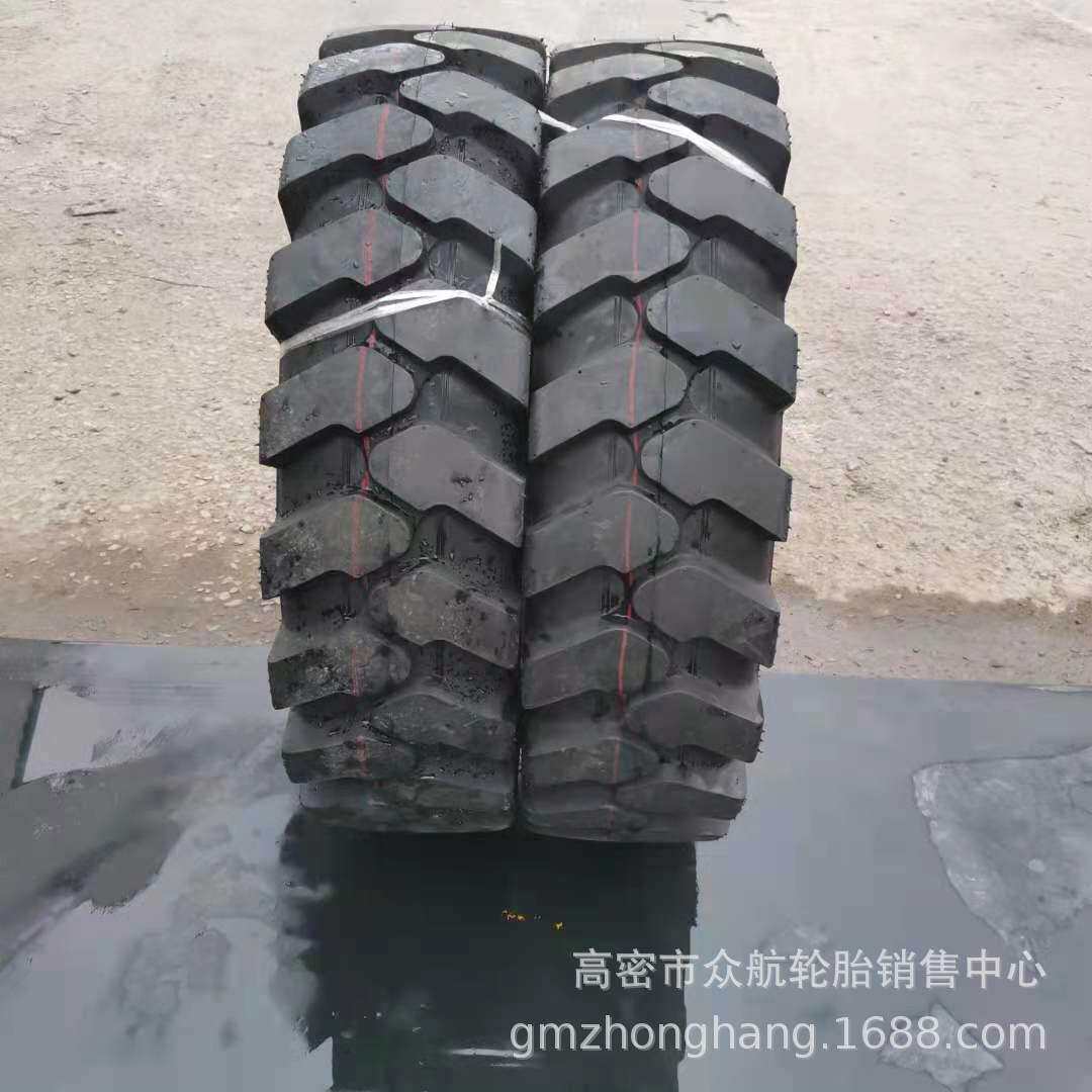 挖沟机轮胎10.00-20 轮式挖掘机轮胎1000-20人字轮胎