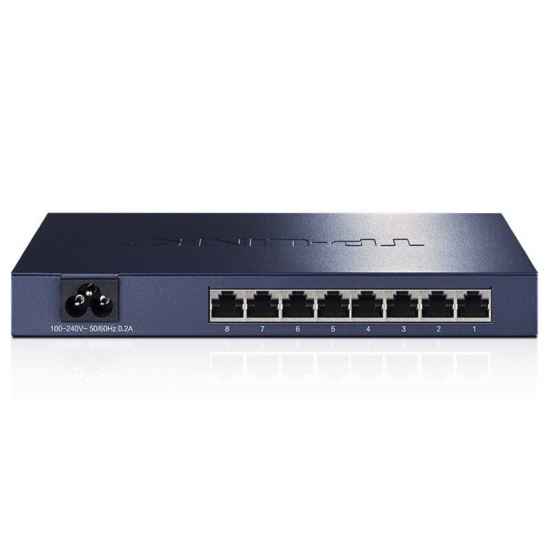 TP-LINK普联TL-SG1008 全千兆以太网交换机 8GE