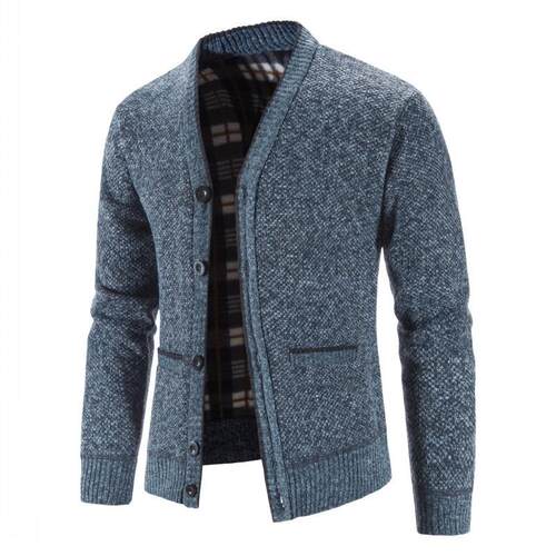 Men's plus size knitted sweater jacket men's sweater