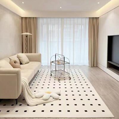 地毯客厅pvc轻奢茶几毯诧寂风北欧皮革防滑防水茶几地垫可擦免洗