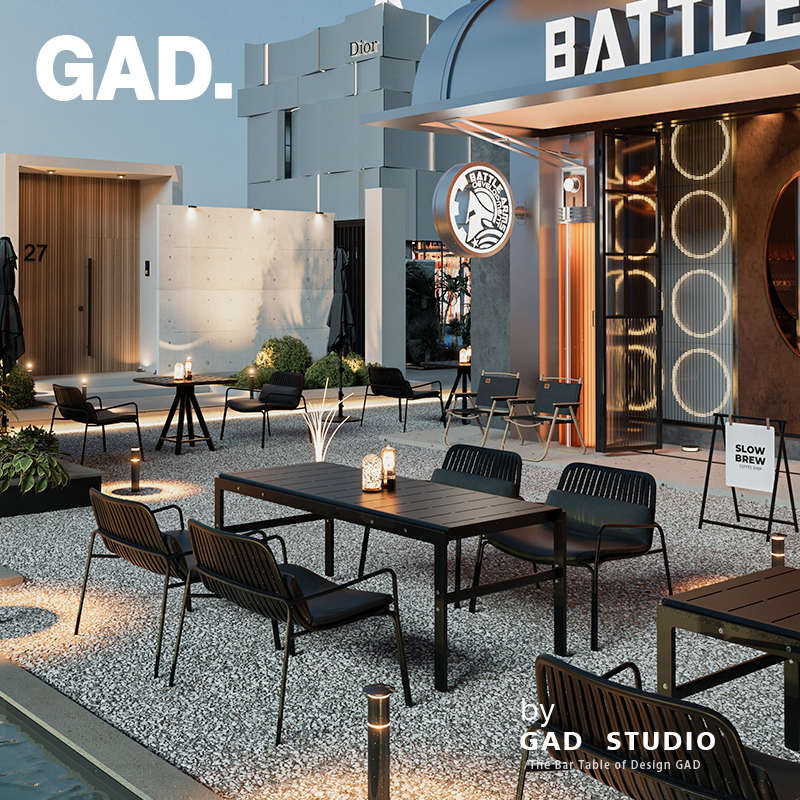GAD酒吧沙發(fā)戶外桌椅組合清吧精釀酒館音樂餐吧西餐廳咖啡廳