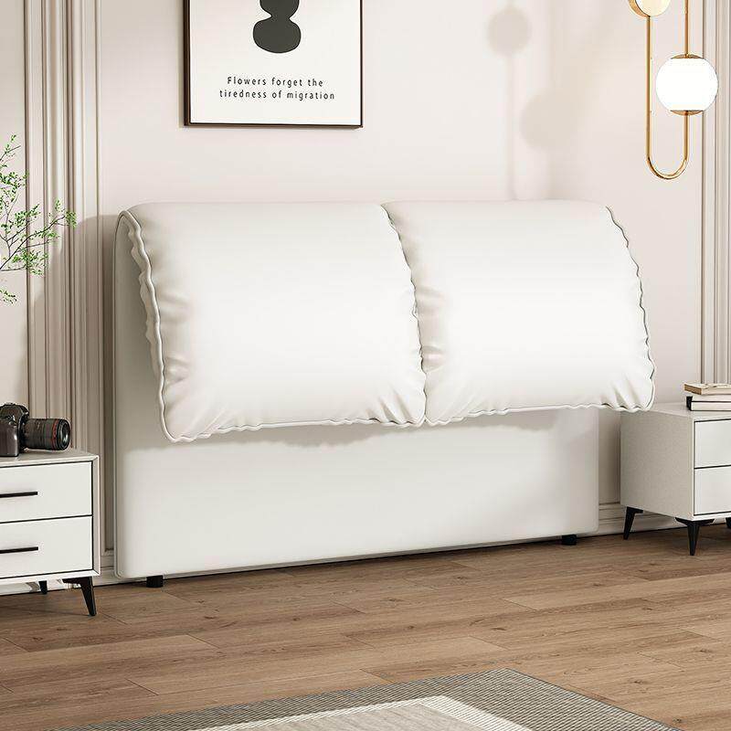 奶油耳朵床头软包靠背实木落地现代简约轻奢双人新款单买