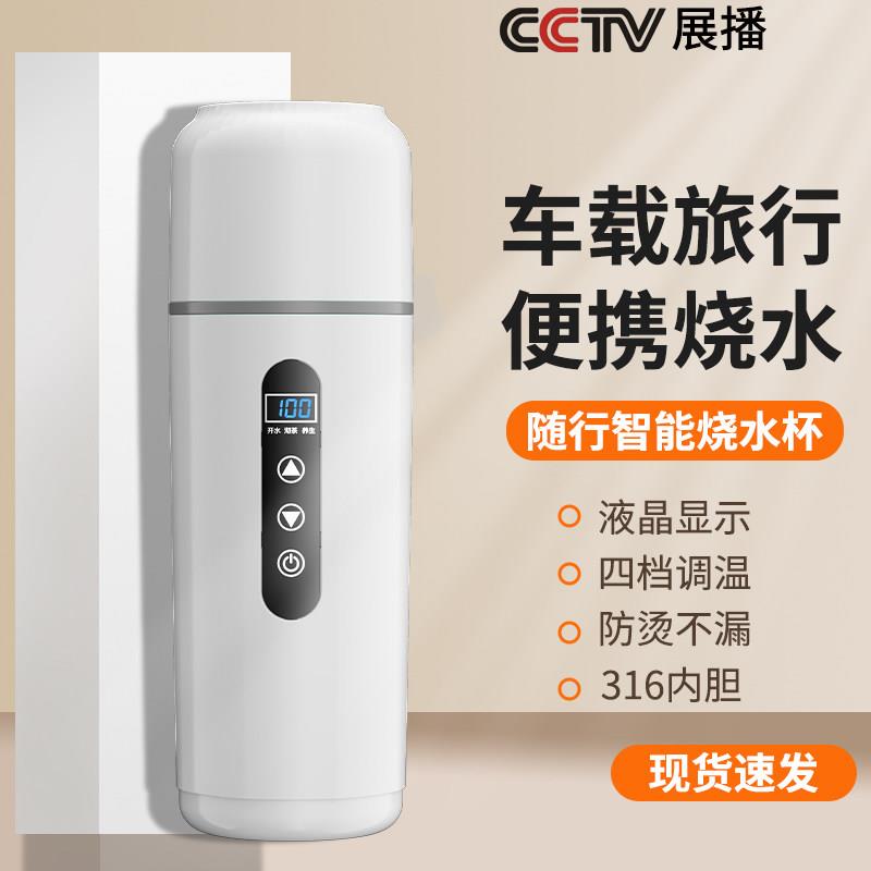 可携式车载烧水杯2025新款12v车用usb旅行两用24v货车通用烧水壶