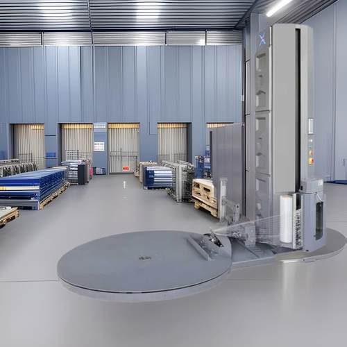 全自动智能预拉型缠绕膜打包机缠绕膜托盘打包机升降预拉伸缠绕机