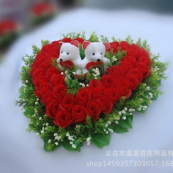 缘定今生婚车装饰套真装仿直花车花手拉花婚车花FSW装花厂家饰销