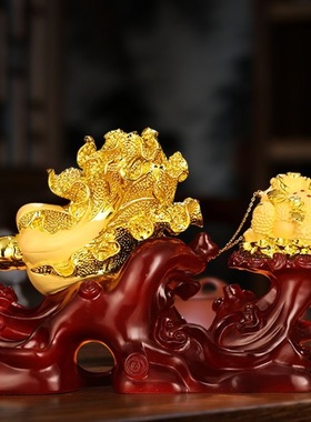 装饰品电视柜足金白菜装饰摆件