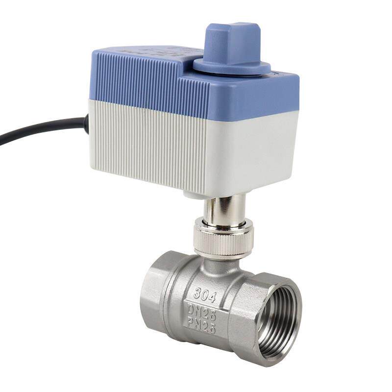 防水电动球阀220V 手自一体两线常开常闭电磁球水阀门开关 DC24V