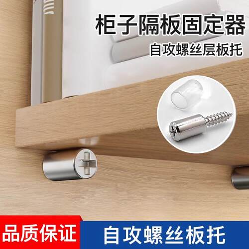 一体自攻螺丝层板托衣柜固定支撑隔板粒托钉橱五金配件置物架钉托