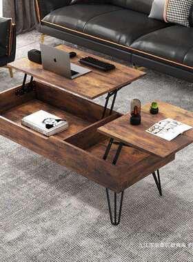 多户功茶几意餐桌两用小型简约风格DZR客能厅家用创折叠升降茶几