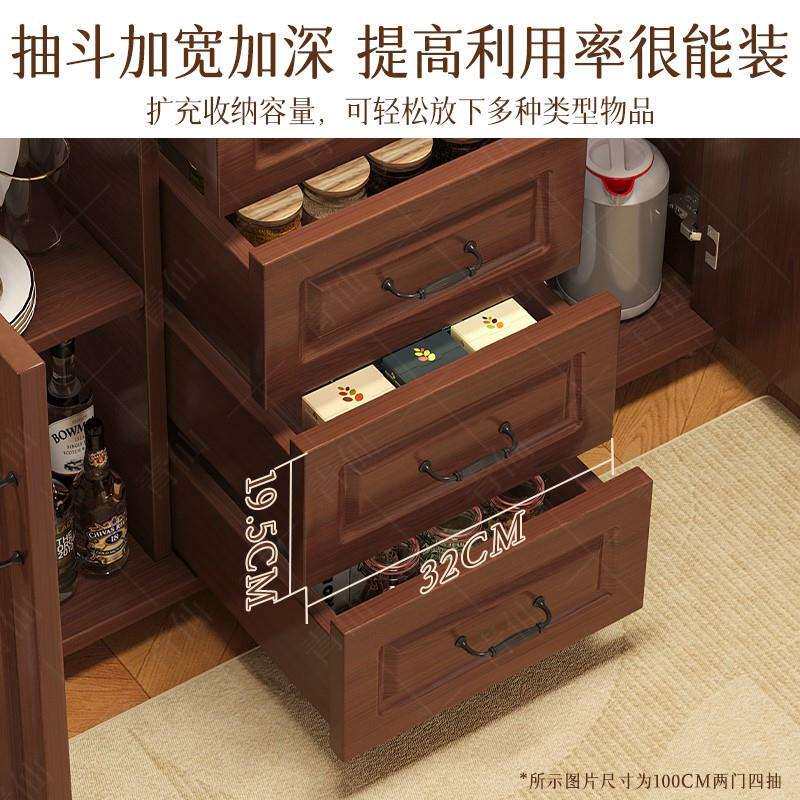 斗柜家用美式收纳置物架客厅餐边柜现代简约靠墙玄关柜卧室床尾柜