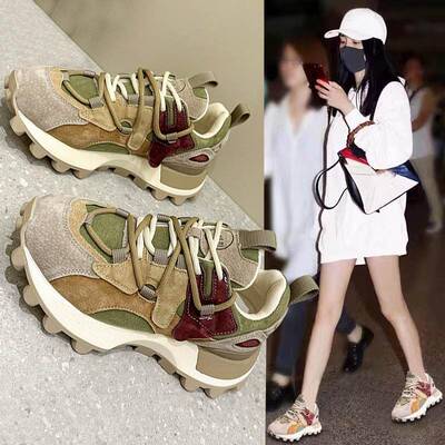 小蛮腰厚底超火啊甘鞋2024新款春款华夫潮鞋爆款运动女鞋经典老爹
