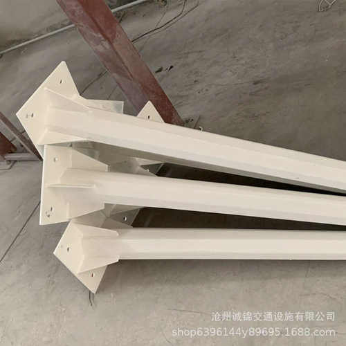 双悬臂L型交通标志杆 高速公路单柱式反光指示牌杆街道警示标志杆