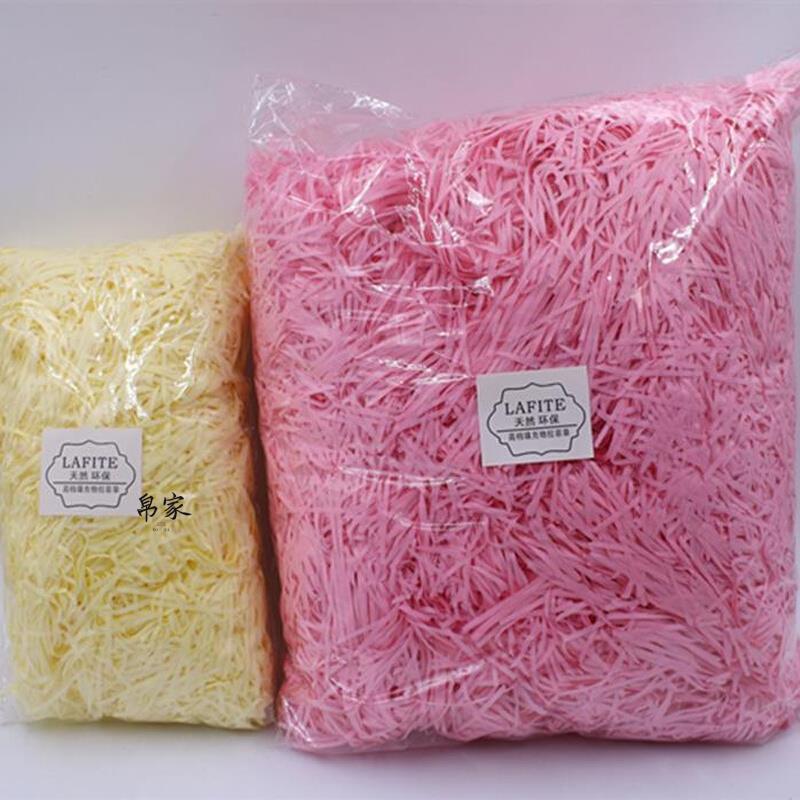 礼盒纸絮拉菲草碎纸水果礼品内部装饰填充物拉丝草铺垫垫纸包装纸