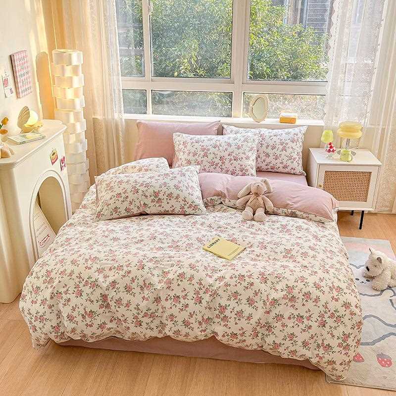 新款直销美式碎花纯棉枕套一对装48*74小仙女全棉枕头套宿舍大号