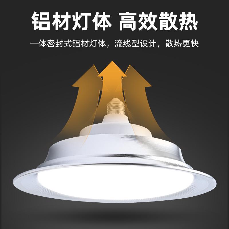 led工矿灯螺口灯泡飞碟灯超亮节能餐厅专用室内圆形大功率白光