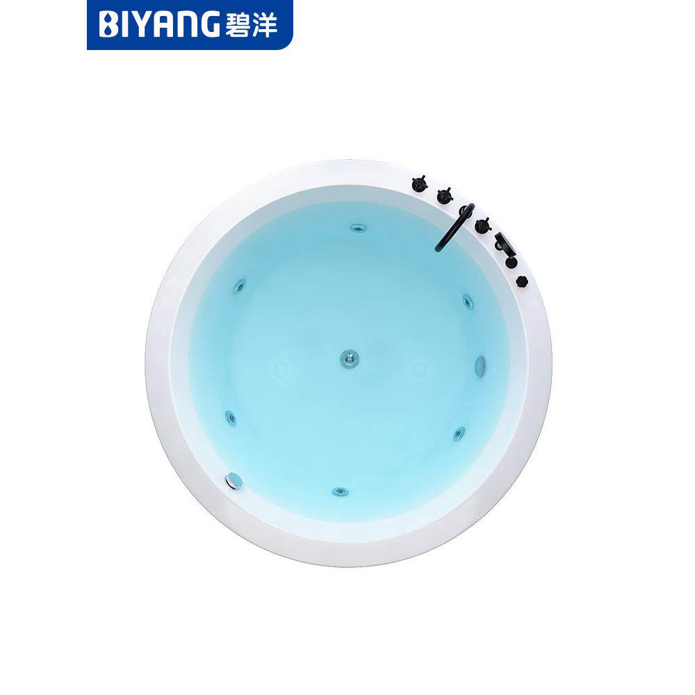 xyt圆形浴缸家用嵌入式小户型浴盆双人酒店按摩恒温大浴池1-2米