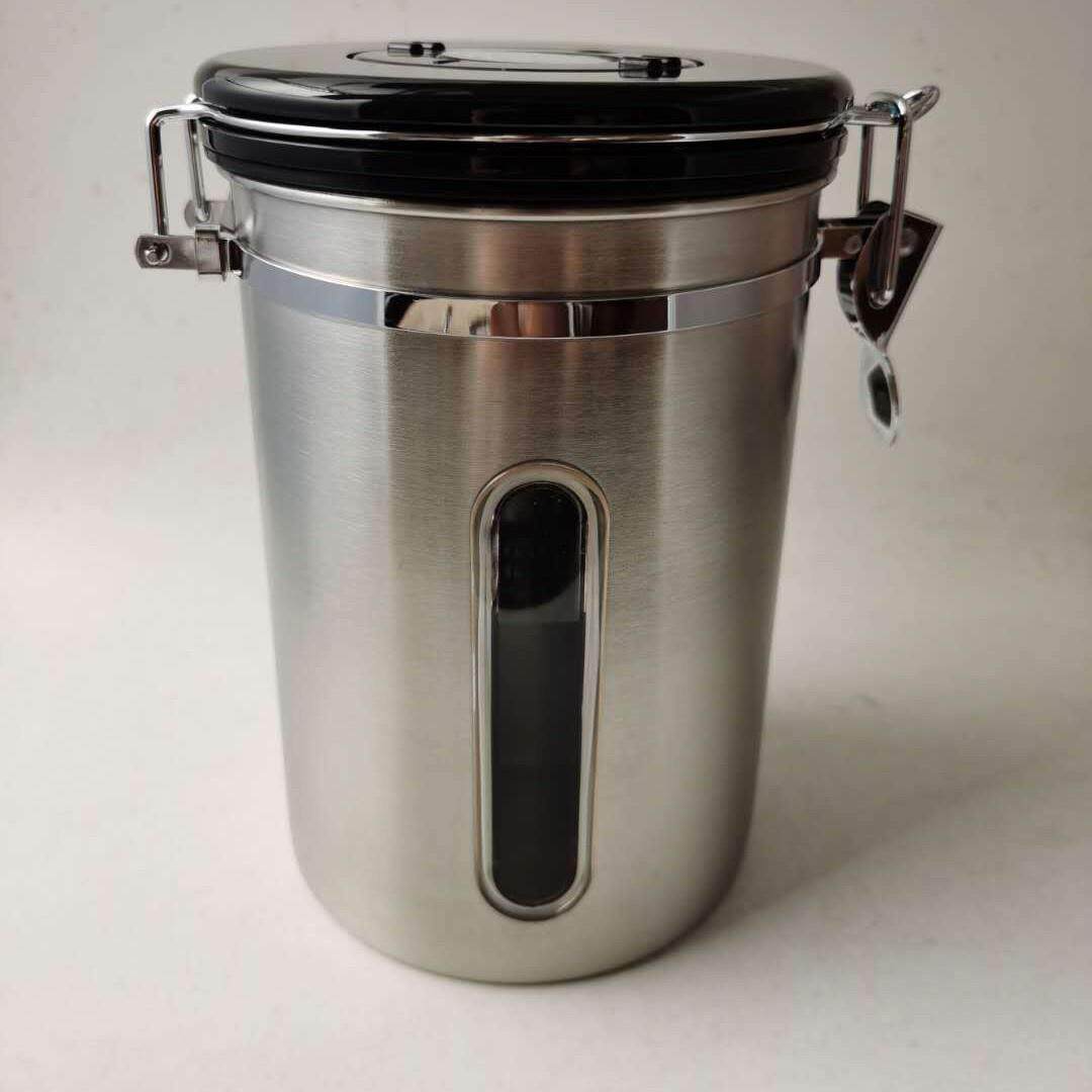 不锈钢密封罐咖啡奶粉茶叶五谷杂粮储物烟丝保湿罐礼品卡扣保鲜罐