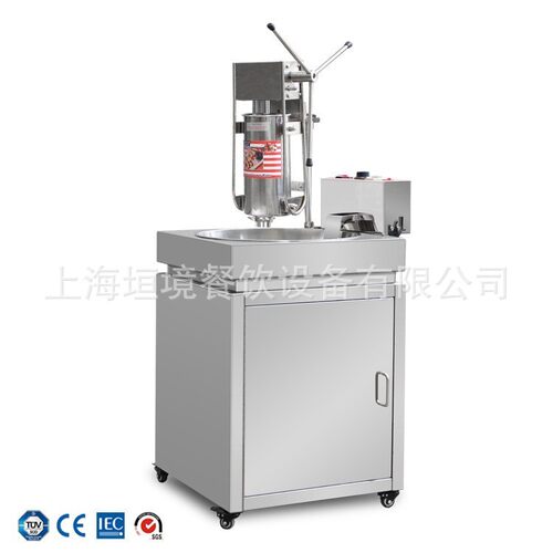 怡然缘可旋转拉丁果机 商用吉事果机带炸炉 西班牙油条机带炸锅