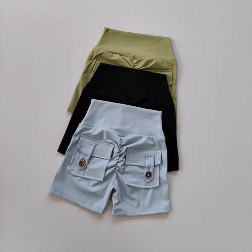 Pocket Hip Sports Three Leg Pants Women's Tight Yoga