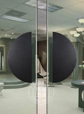 半圆形玻璃门拉手大门拉手现代简约实木包厢门拉手黑白色拉手轻奢