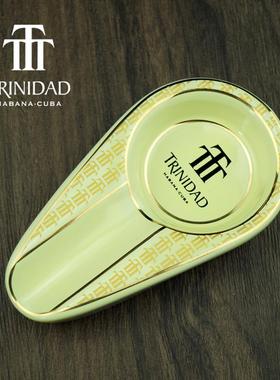 罗密欧雪茄烟灰缸个性时尚陶瓷金属可携式雪加烟缸cigar雪茄专用