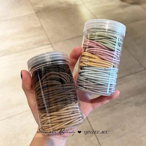 Hair rope rubber band female high elasticity black hair tie