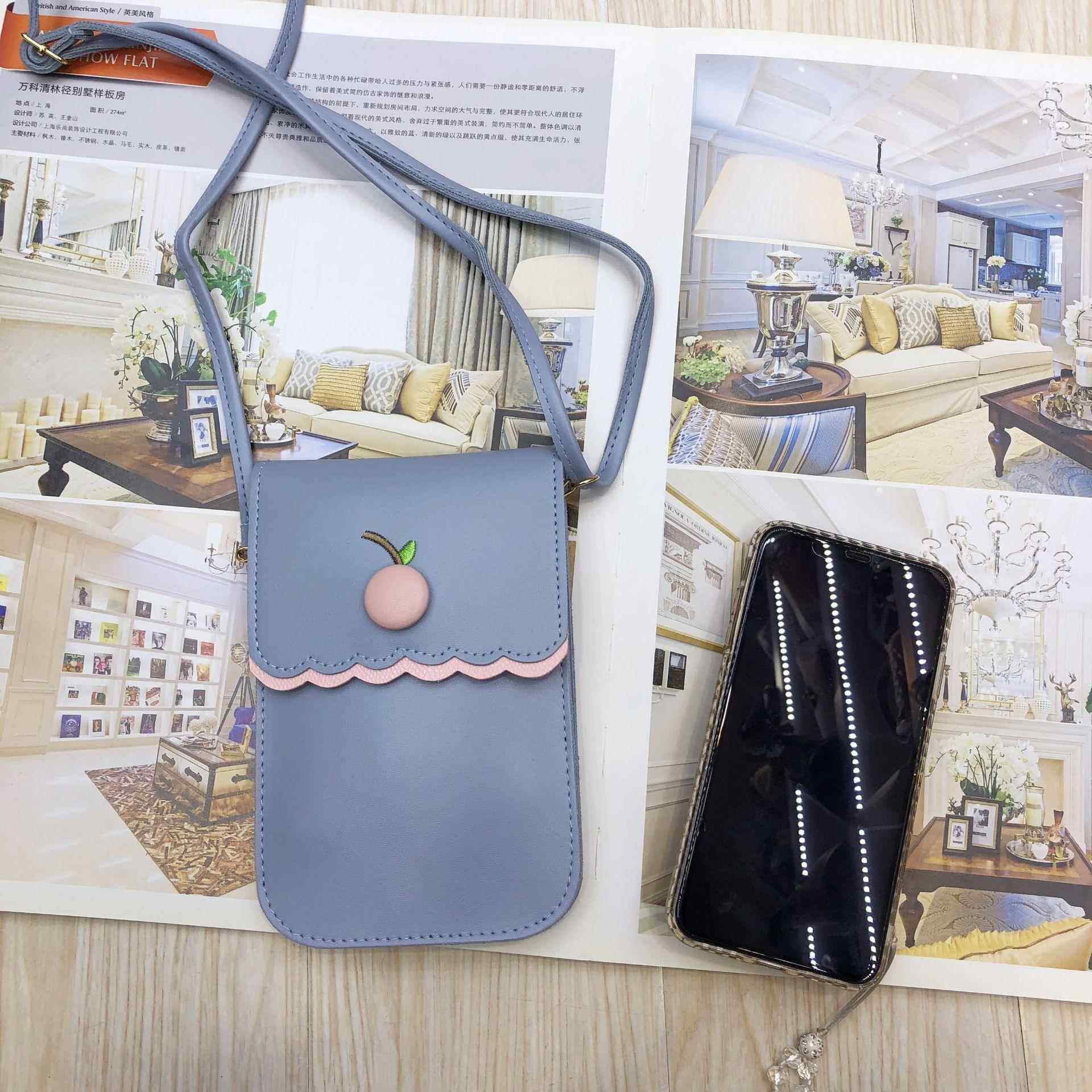 新款甜美淑女手机包 pu时尚潮流单肩斜挎包 迷你学生草莓小包