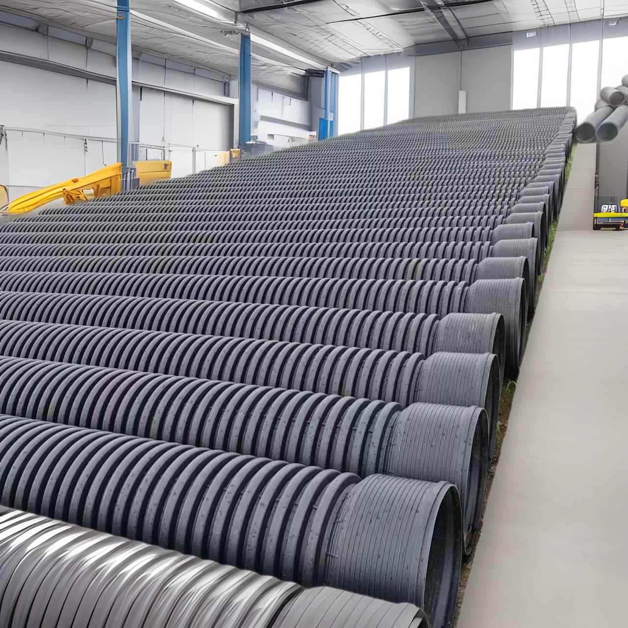 HDPE双壁波纹管DN200-1000环刚SN10市政排污管网改造排污管现货