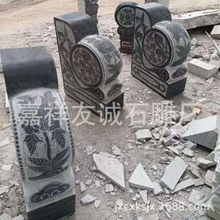 石雕门墩抱鼓石一对汉白玉青石中式仿古狮子庭院别墅门口装饰摆件