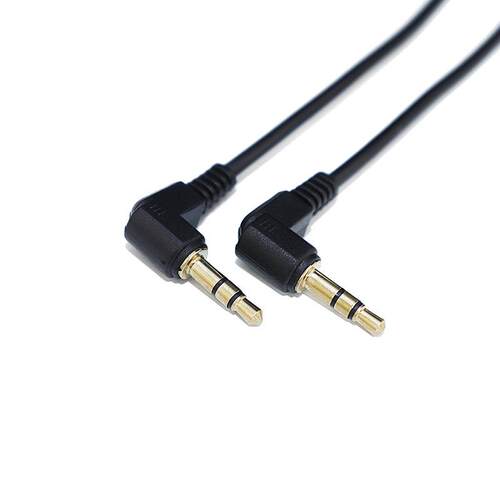 新款直销义高3.5mm音频线AUX线弯头立体声三节公对公耳机线车载音
