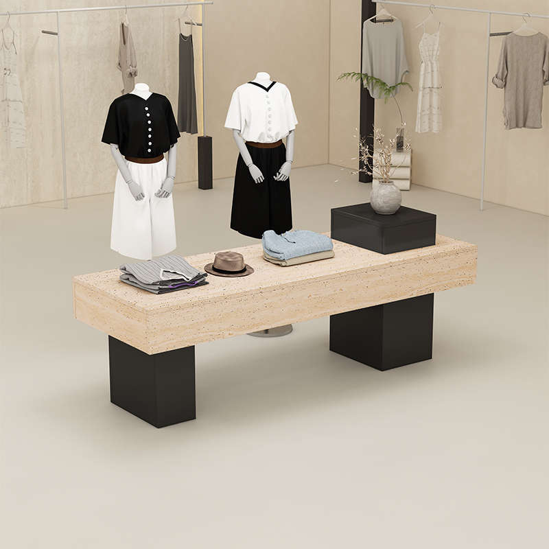 中岛展示台长方形服装店中岛桌女装中间流水柜简约现代摆放陈列柜
