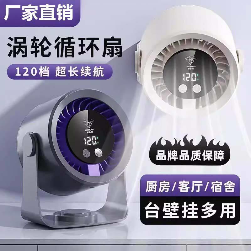 德国黑科技涡轮空气循环扇2025新款桌面厨房小风扇超静音制冷电扇